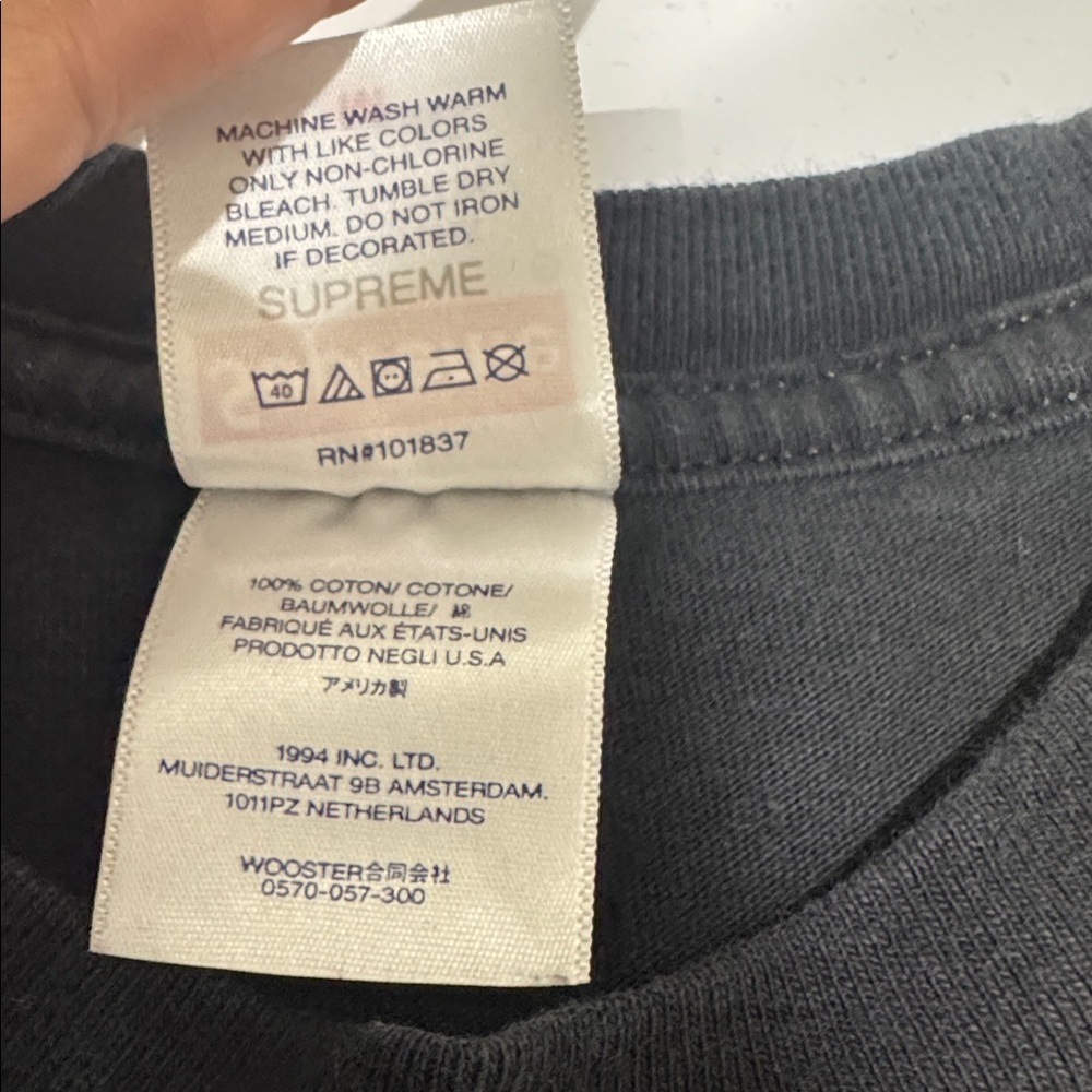 Supreme Black T-Shirt with Box Logo - Picture 5 of 8